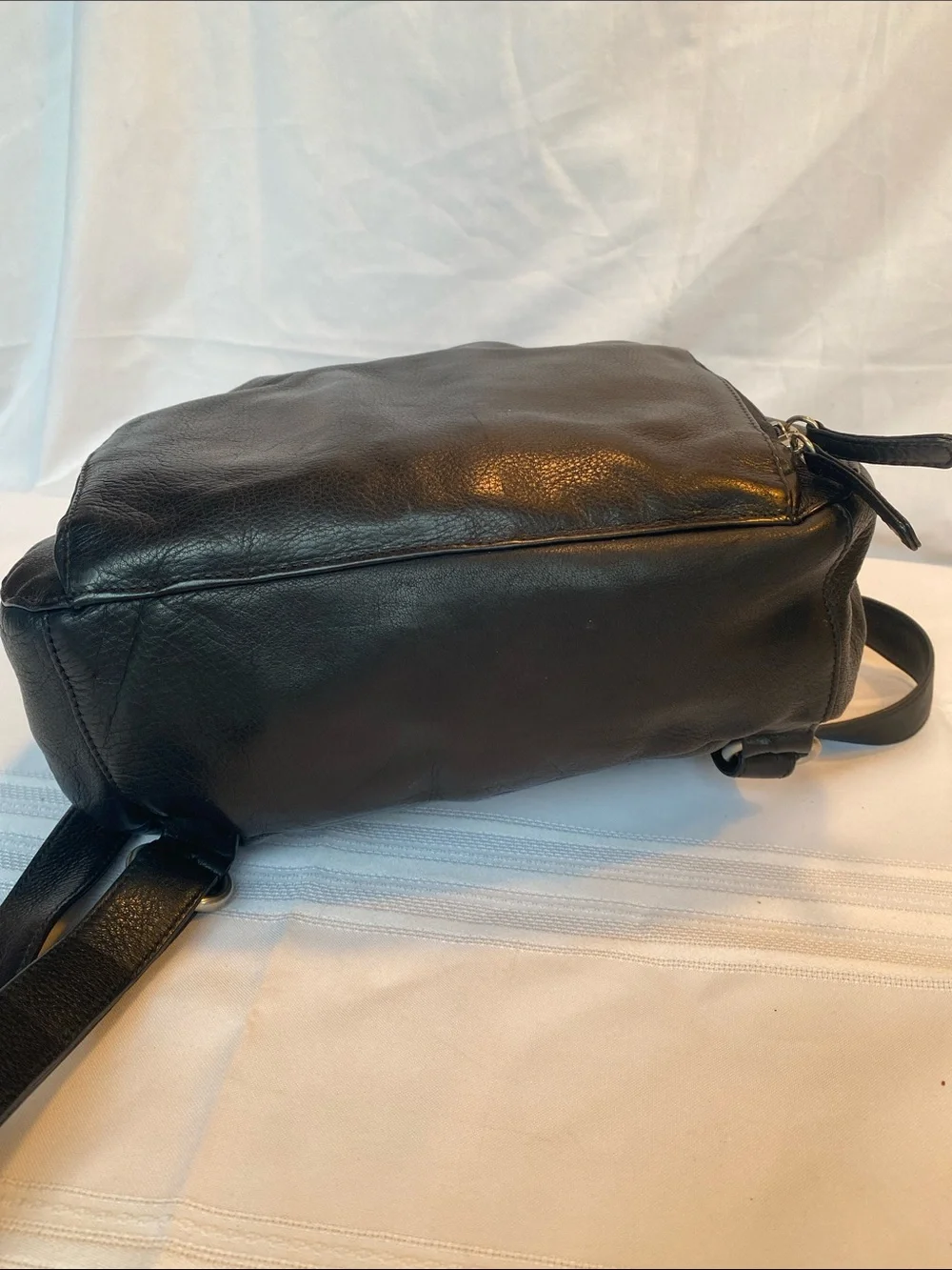 Men's Osgood Marley Black Leather Backpack - Classic Minimalist